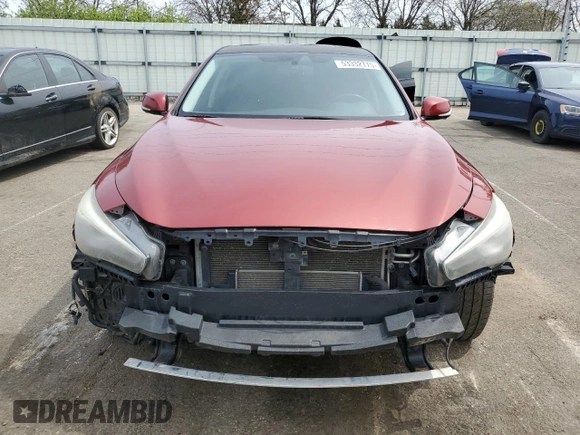 2014 Infiniti Q50 Hybrid Premium with VIN JN1AV7AR2EM702478, listed as a Copart auction lot 53332775 with 115,142 mi miles and Clean Title. Bid and sale history available at DreamBid. Image 5.