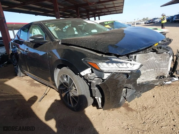 2021 Nissan Maxima SV with VIN 1N4AA6CV7MC503739, listed as a IAAI auction lot 41710834 with 74,325 mi miles. Bid and sale history available at carsss.com. Image 1.
