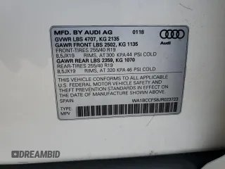 2018 Audi Q3 Premium with VIN WA1BCCFS8JR023723, listed as a Copart auction lot 37812953 with 40,695 mi miles. Bid and sale history available at carsss.com. Image 15.