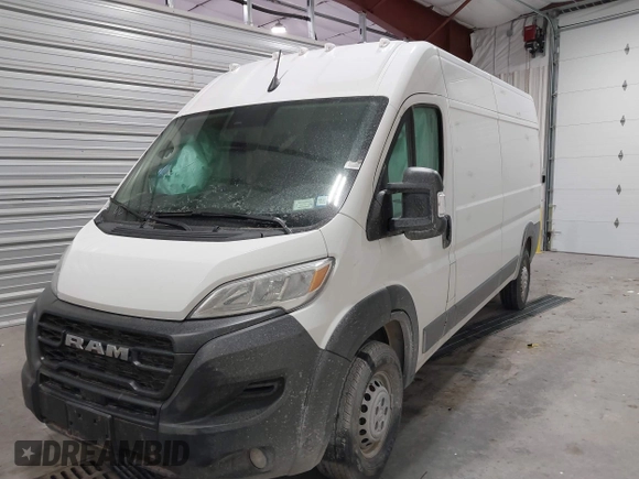 2024 Ram ProMaster Cargo Tradesman with VIN 3C6LRVDG4RE139986, listed as a IAAI auction lot 41273028 with 10,870 mi miles and . Bid and sale history available at DreamBid. Image 2.