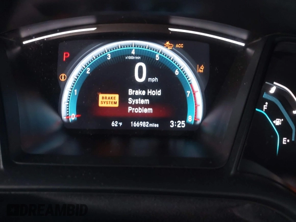 2020 Honda Civic Sedan LX with VIN 2HGFC2F61LH552858, listed as a IAAI auction lot 41554396 with 166,982 mi miles. Bid and sale history available at carsss.com. Image 16.