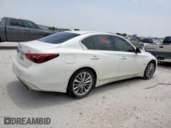 2018 Infiniti Q50 Sport z VIN JN1EV7AP9JM354057, wystawiony jako Copart lot #57147175 z przebiegiem 93 777 mil mil oraz Szkoda całkowita • Salvage title. Historia ofert i sprzedaży dostępna na DreamBid. Obrazek 3.