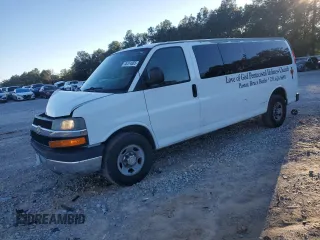 2013 Chevrolet Express Passenger LT with VIN 1GAZG1FG9D1113161, listed as a Copart auction lot 46314085 with 134,960 mi miles and Salvage title. Bid and sale history available at DreamBid. Image 1.
