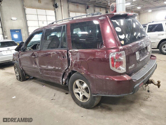 2007 Honda Pilot EX-L with VIN 5FNYF18547B006046, listed as a Copart auction lot 46935205 with 0 mi miles and Salvage Title. Bid and sale history available at carsss.com. Image 2.