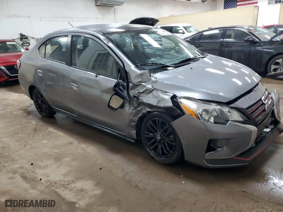 2023 Mitsubishi Mirage G4 ES with VIN ML32FUFJ7PHF00608, listed as a Copart auction lot 43419715 with 23,575 mi miles and Salvage Title. Bid and sale history available at carsss.com. Image 4.