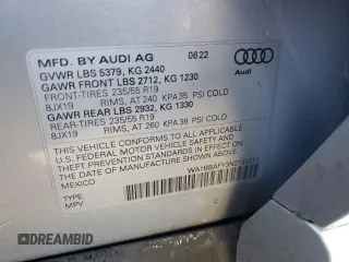 2022 Audi Q5 Premium Plus z VIN WA1BBAFY3N2131211, wystawiony jako Copart lot #87074674 z przebiegiem Nie podano mil oraz Szkoda całkowita • Salvage title. Historia ofert i sprzedaży dostępna na DreamBid. Obrazek 13.
