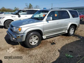 2001 Toyota 4Runner SR5 z VIN JT3HN86R419047302, wystawiony jako Copart lot #56346275 z przebiegiem 135 239 mil mil oraz Szkoda całkowita • Salvage title. Historia ofert i sprzedaży dostępna na DreamBid. Obrazek 1.