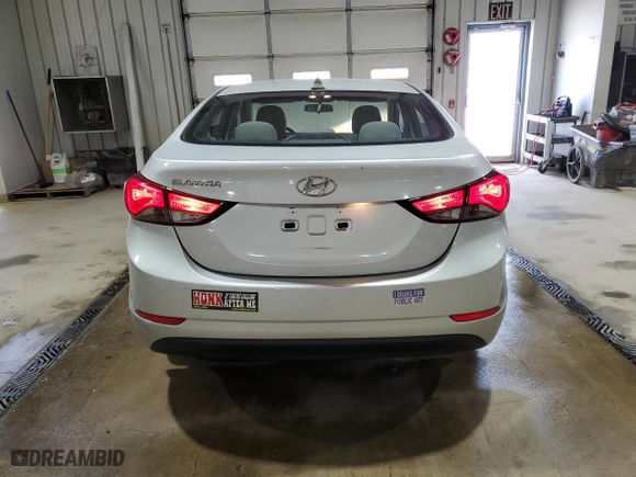 2016 Hyundai Elantra SE with VIN 5NPDH4AE8GH787238, listed as a Copart auction lot 53942105 with 92,324 mi miles and Salvage Title. Bid and sale history available at carsss.com. Image 6.