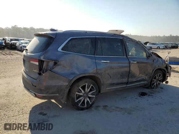 2021 Honda Pilot Elite with VIN 5FNYF6H06MB041491, listed as a Copart auction lot 46832545 with 95,769 mi miles and Salvage Title. Bid and sale history available at carsss.com. Image 3.
