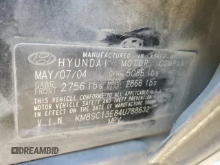 2004 Hyundai Santa Fe GLS with VIN KM8SC13E84U788632, listed as a Copart auction lot 45978345 with 265,433 mi miles and Salvage Title. Bid and sale history available at carsss.com. Image 15.