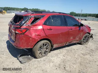 2023 Chevrolet Equinox RS with VIN 3GNAXMEGXPS154626, listed as a Copart auction lot 58684894 with 0 mi miles and Salvage Title. Bid and sale history available at carsss.com. Image 3.