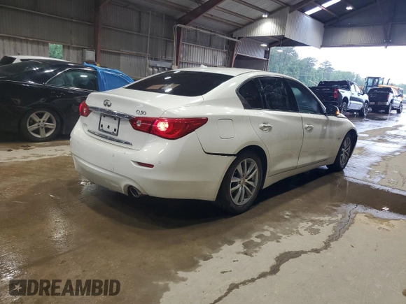 2015 Infiniti Q50 Premium z VIN JN1BV7AP1FM336551, wystawiony jako Copart lot #56077035 z przebiegiem 91 244 mil mil oraz Szkoda całkowita • Salvage title. Historia ofert i sprzedaży dostępna na DreamBid. Obrazek 3.