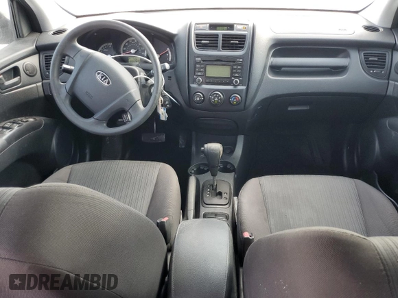 2009 Kia Sportage LX with VIN KNDJF724597601906, listed as a Copart auction lot 45317365 with 196,474 mi miles and Salvage Title. Bid and sale history available at carsss.com. Image 8.