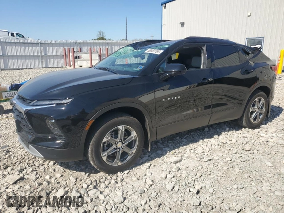 2023 Chevrolet Blazer LT z VIN 3GNKBHR44PS176048, wystawiony jako Copart lot #56569765 z przebiegiem 25 619 mil mil oraz Nie do naprawy • Non repairable. Historia ofert i sprzedaży dostępna na DreamBid. Obrazek 1.