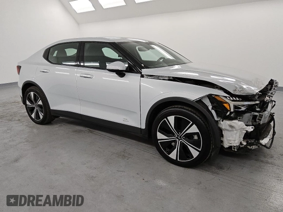 2023 Polestar 2 with VIN YSMED3KA3PL145838, listed as a Copart auction lot 80521434 with 28,384 mi miles and Salvage Title. Bid and sale history available at carsss.com. Image 4.