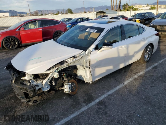 2022 Lexus ES 300h Luxury with VIN 58AEA1C11NU018217, listed as a Copart auction lot 43803745 with 9,446 mi miles and Salvage title. Bid and sale history available at DreamBid. Image 1.