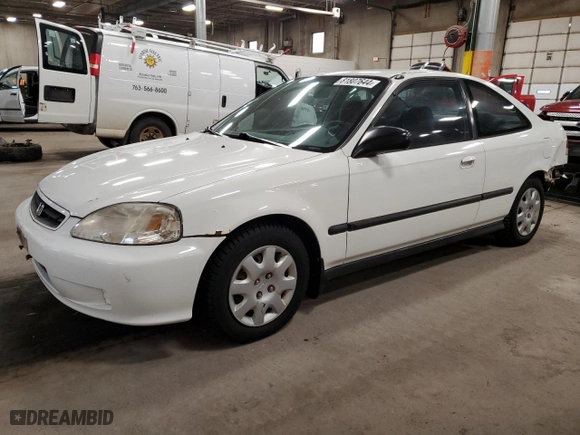 1999 Honda Civic DX with VIN 1HGEJ6225XL071578, listed as a Copart auction lot 81807644 with 201,519 mi miles and Salvage Title. Bid and sale history available at carsss.com. Image 1.