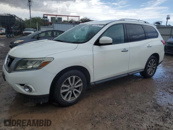 2016 Nissan Pathfinder SV with VIN 5N1AR2MN2GC641599, listed as a Copart auction lot 53649455 with 74,522 mi miles and Clean Title. Bid and sale history available at carsss.com. Image 1.