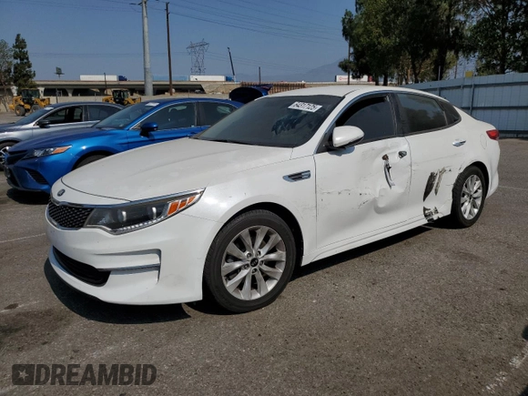 2016 Kia Optima EX with VIN 5XXGU4L32GG086761, listed as a Copart auction lot 64317125 with 145,967 mi miles and Salvage title. Bid and sale history available at DreamBid. Image 1.