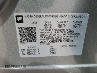 2025 Chevrolet Equinox FWD LT with VIN 3GNAXHEG5SL189293, listed as a Copart auction lot 51350735 with 1,763 mi miles and Salvage Title. Bid and sale history available at DreamBid. Image 12.
