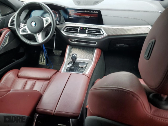 2021 BMW X6 xDrive40i with VIN 5UXCY6C00M9E08487, listed as a Copart auction lot 46477895 with 34,000 mi miles and Salvage Title. Bid and sale history available at carsss.com. Image 8.