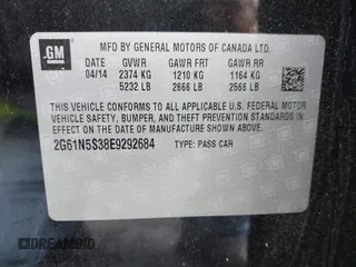 2014 Cadillac XTS Luxury z VIN 2G61N5S38E9292684, wystawiony jako IAAI lot #41842596 z przebiegiem 130 318 mil mil oraz . Historia ofert i sprzedaży dostępna na DreamBid. Obrazek 9.