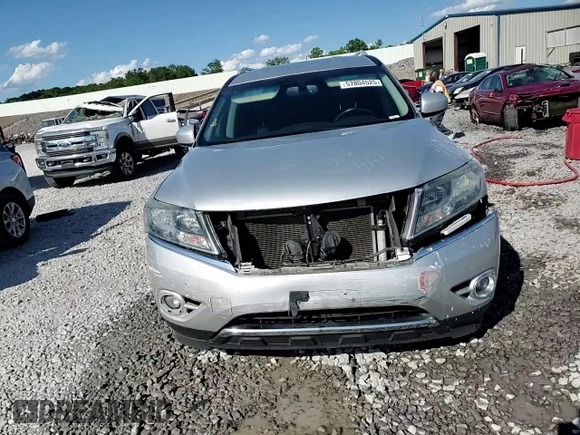 2015 Nissan Pathfinder S z VIN 5N1AR2MNXFC633135, wystawiony jako Copart lot #57804525 z przebiegiem 139 929 mil mil oraz Szkoda całkowita • Salvage title. Historia ofert i sprzedaży dostępna na DreamBid. Obrazek 14.