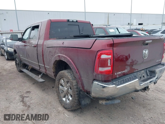 2019 Ram 2500 Limited z VIN 3C6UR5TLXKG514230, wystawiony jako IAAI lot #41628680 z przebiegiem Nie podano mil oraz . Historia ofert i sprzedaży dostępna na DreamBid. Obrazek 3.
