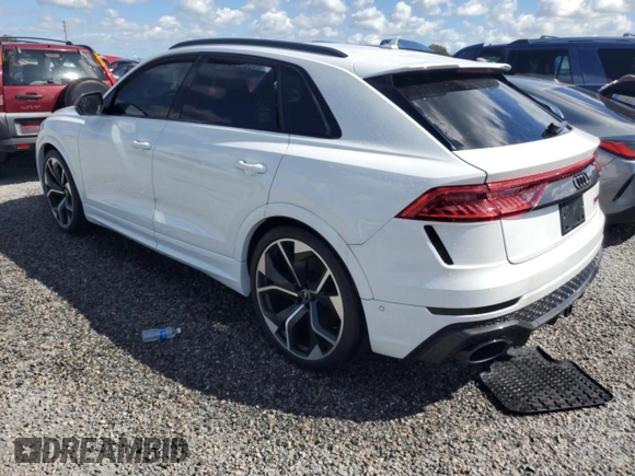 2021 Audi RS Q8 z VIN WU1ARBF16MD008966, wystawiony jako Copart lot #74957414 z przebiegiem Nie podano mil oraz Nie do naprawy • Non repairable. Historia ofert i sprzedaży dostępna na DreamBid. Obrazek 2.