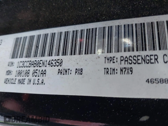 2014 Chrysler 200 LX z VIN 1C3CCBAB0EN146350, wystawiony jako IAAI lot #41527142 z przebiegiem 134 412 mil mil oraz . Historia ofert i sprzedaży dostępna na DreamBid. Obrazek 9.