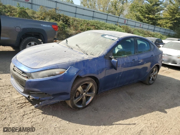 2013 Dodge Dart GT with VIN 1C3CDFCB3DD340862, listed as a Copart auction lot 71541744 with 123,443 mi miles and Clean Title. Bid and sale history available at carsss.com. Image 1.