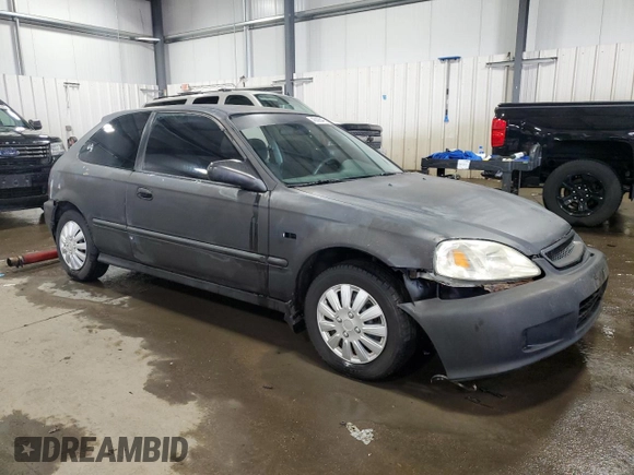 1999 Honda Civic CX with VIN 2HGEJ6329XH107560, listed as a Copart auction lot 43095495 with 245,457 mi miles and Salvage Title. Bid and sale history available at carsss.com. Image 4.