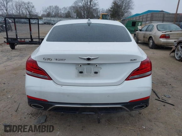 2020 Genesis G70 3.3T with VIN KMTG34LEXLU060919, listed as a IAAI auction lot 41619579 with 69,859 mi miles. Bid and sale history available at carsss.com. Image 17.