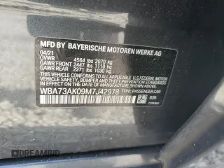2021 BMW 2 Series 228i xDrive with VIN WBA73AK09M7J42978, listed as a Copart auction lot 51377335 with 66,474 mi miles and Salvage title. Bid and sale history available at DreamBid. Image 14.