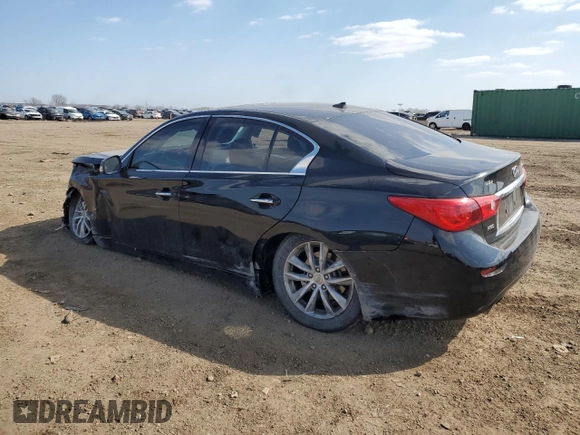 2014 Infiniti Q50 Sport with VIN JN1BV7AR4EM690998, listed as a Copart auction lot 52882475 with 101,479 mi miles and Salvage Title. Bid and sale history available at DreamBid. Image 2.