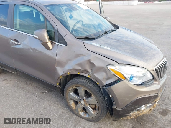 2014 Buick Encore Leather with VIN KL4CJCSB3EB739931, listed as a IAAI auction lot 41891726 with 113,473 mi miles and . Bid and sale history available at carsss.com. Image 6.