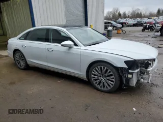 2021 Audi A8 with VIN WAU8DAF84MN016847, listed as a Copart auction lot 49464765 with 29,676 mi miles and Salvage Title. Bid and sale history available at carsss.com. Image 4.