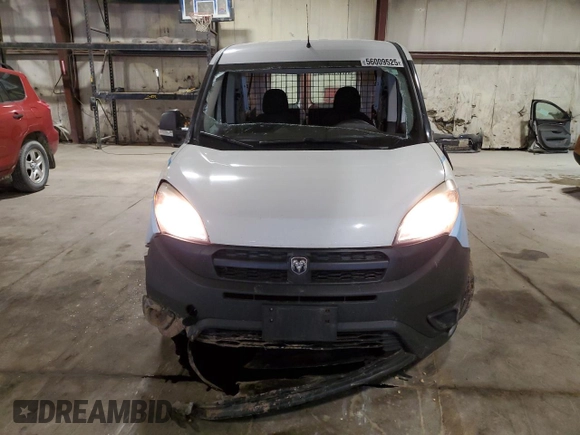 2017 Ram ProMaster City Cargo Tradesman with VIN ZFBERFAB8H6D61781, listed as a Copart auction lot 56009525 with 159,632 mi miles and Salvage title. Bid and sale history available at DreamBid. Image 5.