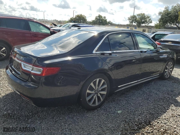 2017 Lincoln Continental Livery with VIN 1LN6L9UKXH5612864, listed as a Copart auction lot 73826144 with 0 mi miles and Salvage Title. Bid and sale history available at carsss.com. Image 3.