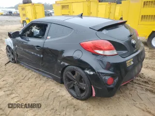 2015 Hyundai Veloster Turbo with VIN KMHTC6AE5FU239834, listed as a Copart auction lot 44786195 with 0 mi miles and Salvage Title. Bid and sale history available at carsss.com. Image 2.