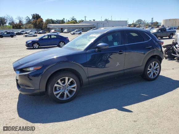 2023 Mazda CX-30 2.5 S Preferred Package with VIN 3MVDMBCM9PM568429, listed as a Copart auction lot 50431105 with 9,432 mi miles and Salvage Title. Bid and sale history available at carsss.com. Image 1.