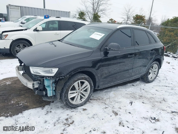 2017 Audi Q3 Premium with VIN WA1BCCFSXHR012345, listed as a IAAI auction lot 41589844 with 125,044 mi miles. Bid and sale history available at carsss.com. Image 17.
