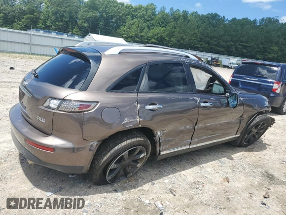 2006 Infiniti FX35 with VIN JNRAS08U76X103583, listed as a Copart auction lot 61232574 with 0 mi miles and Salvage Title. Bid and sale history available at carsss.com. Image 3.