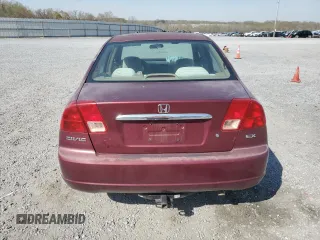 2002 Honda Civic EX with VIN 1HGES26792L063844, listed as a Copart auction lot 51217485 with 188,770 mi miles and Salvage Title. Bid and sale history available at DreamBid. Image 6.