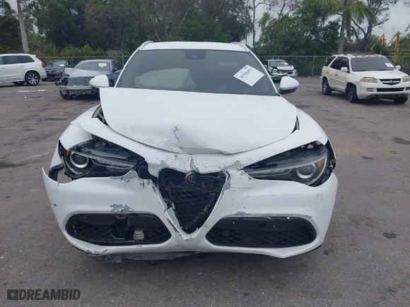2019 Alfa Romeo Stelvio Ti Sport with VIN ZASPAKBN4K7C43960, listed as a IAAI auction lot 41328453 with 1 mi miles. Bid and sale history available at carsss.com. Image 12.