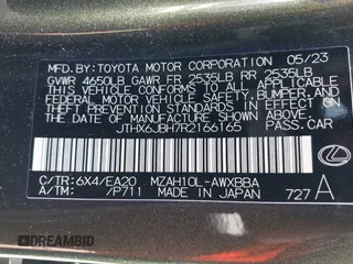 2024 Lexus UX 250h с VIN JTHX6JBH7R2166165, выставлен на аукционе IAAI как лот 42323215 с пробегом 47 518 миль миль и . История ставок и продаж доступна на DreamBid. Изображение 9.