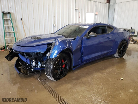 2021 Chevrolet Camaro 1SS with VIN 1G1FF1R79M0100594, listed as a Copart auction lot 44053135 with 29,221 mi miles and Salvage Title. Bid and sale history available at carsss.com. Image 1.