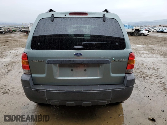 2007 Ford Escape Hybrid with VIN 1FMYU49H27KA45023, listed as a Copart auction lot 43635635 with 174,282 mi miles and Salvage Title. Bid and sale history available at carsss.com. Image 6.