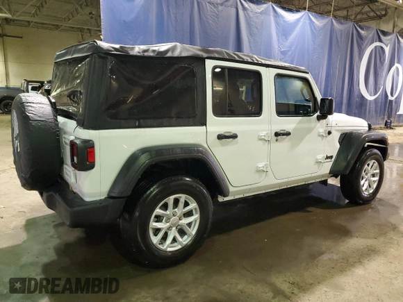 2023 Jeep Wrangler Sport with VIN 1C4HJXDN8PW671759, listed as a Copart auction lot 85697544 with 32,745 mi miles and Clean Title. Bid and sale history available at DreamBid. Image 3.