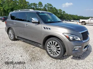 2016 Infiniti QX80 with VIN JN8AZ2NF3G9611394, listed as a Copart auction lot 63122345 with 165,281 mi miles and Salvage title. Bid and sale history available at DreamBid. Image 4.
